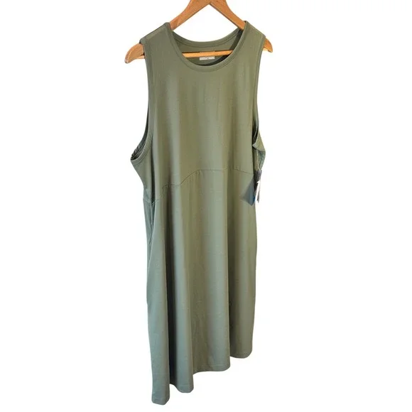 NWT Columbia PFG Dress Olive Green XXL Omni-Freeze UPF 50 Sleeveless Vacation - Picture 4 of 9